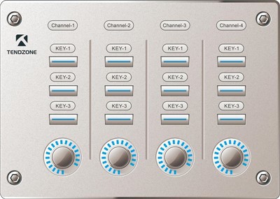 Panel Kawalan Dengan Tombol Dan Butang